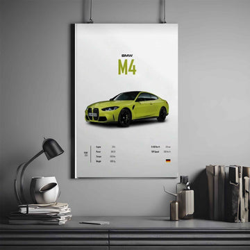 BMW M4 Poster | BMW Poster | Supercar Poster