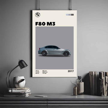 BMW Poster | BMW F80 M3 Poster | Car Poster