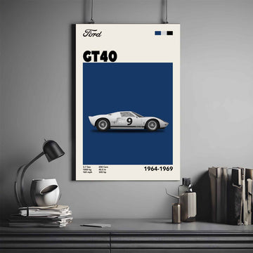 Ford GT Poster | Automotive Poster | Car Poster