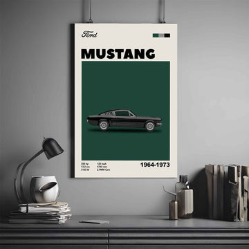Ford Mustang Poster | Automotive Poster | Car Poster