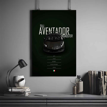Lamborghini Aventador SVJ Poster | Lamborghini Poster | Automotive Poster