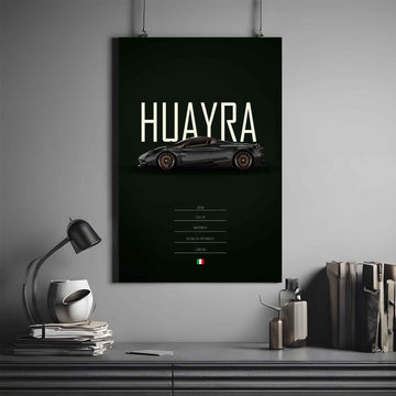 Pagani Huayra Poster | Pagani Poster | Automotive Poster