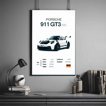 Porsche 911 GT3 RS Poster | Porsche Poster | Supercar Poster