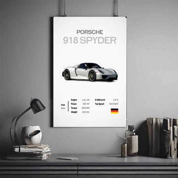Porsche 918 Poster | Porsche Poster | Supercar Poster