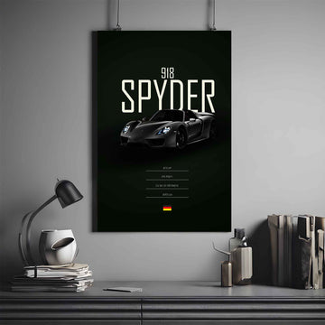Porsche 918 Spyder Poster | Porsche Poster | Supercar Poster