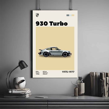 Porsche Poster | Porsche 930 TURBO Poster | Car Poster