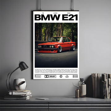 BMW E21 Poster | Classic Car #06 | Car Poster