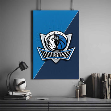 NBA X DALLAS MAVERICKS LOGO POSTER | NBA POSTER #75 | BASKETBALL POSTER