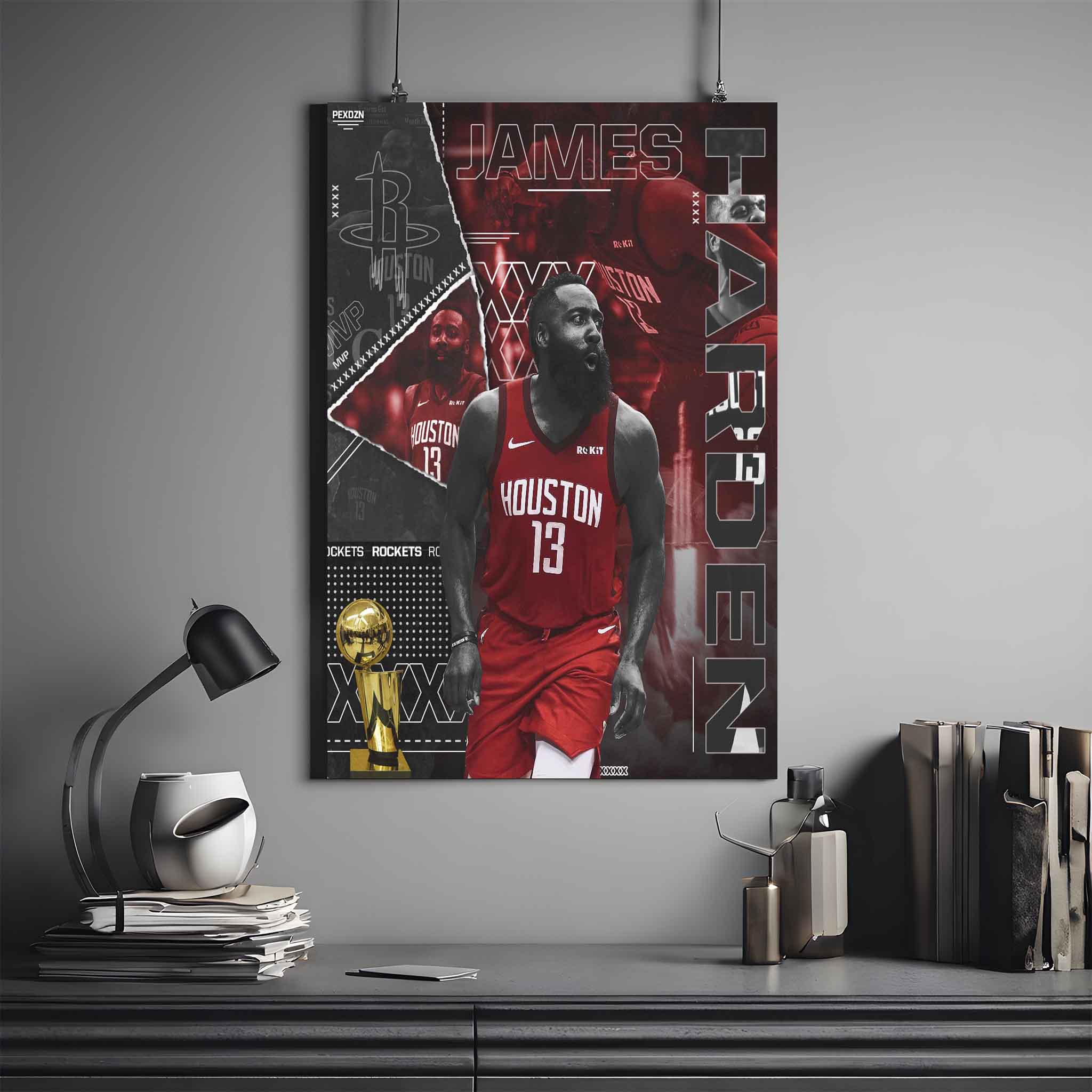 JAMES HARDEN POSTER X MVP | NBA POSTER #51 | BASKETBALL POSTER