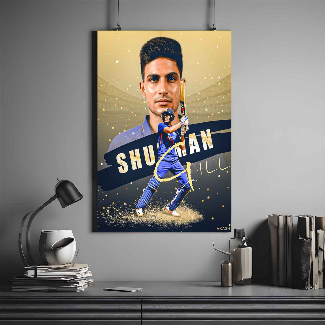 SHUBMAN GILL X INDIA POSTER | SHUBMAN GILL POSTER #3 | CRICKET POSTER